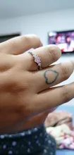 ANENJERY-Anillo de Plata de Ley 925 con zirconia brillante, anillos abiertos para dedos, diseño de nicho, ajustable, S-R201