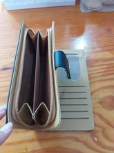 Cartera larga de piel sintética para mujer, bolso dorado con hojas ahuecadas, monedero, tarjetero