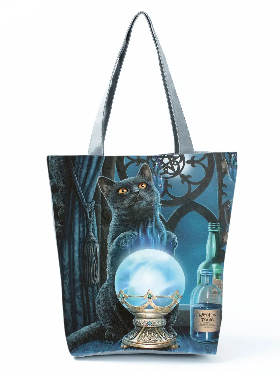 2022 Cool Fashion Handbag Female Cats Print 3D Tote Travel Women Shoulder Bag Foldable High Capacity Shopping Bag Custom Pattern 