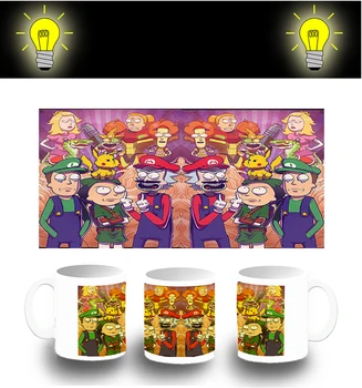 

CUP PHOTOLUMINESCENT CHARACTERS ALIENS DISGUISED glitter mug