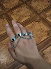 Anillos abiertos de dedo múltiple para mujer, cadena de eslabones estilo Punk, fiesta, concierto, ceremonia, regalo de joyería, venta al por mayor, 2020