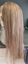 NAstyle-peluca con malla Frontal de cabello humano para mujer, postizo de encaje transparente, color rubio ceniza, Remy, brasileño, 613