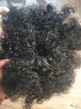 Leeons-extensiones de cabello Natural, coleta con cordón, cola de caballo, pelo sintético rizado, cola de caballo