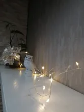 Lights Led-String Battery-Operated Firecracker Fairy Party Copper-Wire Christmas-Window