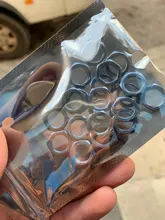 M7/M9/M10/M12-husillo de Zinc de Color blanco, con iluminación fina de dientes finos, inmaduras, M8/M14/M16