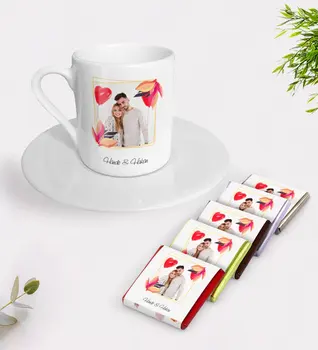 

Personalized Is Photo Turkish coffee Cup and Chocolate Gift Seti-28
