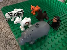 Animales de gran tamaño para niños, ballena, Cocodrilo, sello, ciervo, Panda, iluminación, juguetes aminales para niños, Compatible, regalos de gran tamaño