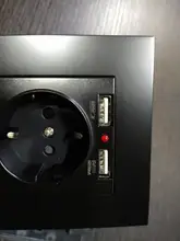 Indicator Panel Outlet Power-Socket Wall Gold Dual-Usb Black White 16A 5V Grey Gray EU