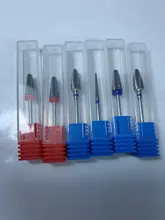 Caliente 51mm diseño 6,0 llama poco forma de uñas taladro eléctrico de Lima de uñas poco, taladro de carburo de uñas de arte herramienta 3 tamaño