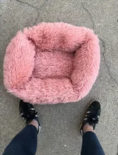 Cat-Mat Pet-Beds Square Large Super-Soft Pets Plush Solid-Color Little-Medium Warm Long