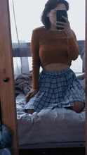 Falda escocesa japonesa para mujer, de cintura alta minifalda, con volantes, estilo Harajuku, rosa, estudiantes, 2xl