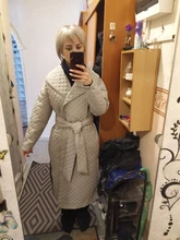 Winter Coat Parkas Long-Jacket Thin Toppies Autumn Womens Plaid Argyle Belt Double-Breasted-Belt