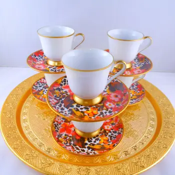 

Bohemia Crystal Colorful Medium Size Espresso Coffee Set