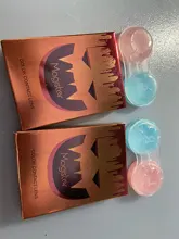 Lentillas para Cosplay de Halloween, lentes de contacto de Color avellanado, azul y rojo, 1 par (2 uds.)