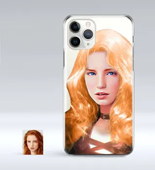 

Personalized Women 'S Abstract Caricature of iPhone 11 Pro Slim Transparent Silicone Phone Kapağı-22