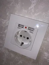 Eu-Power-Socket-Socket Pc-Panel Wall SRAN 250V Smart Dual Home-16a with USB for 5V 2A