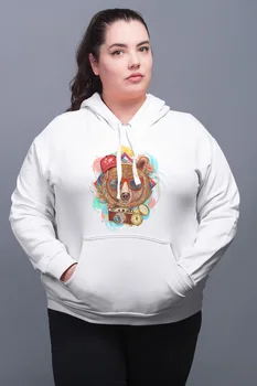 

Angemiel Wear Holiday-Makers Bear White Women 'S Hooded Sweatshirt