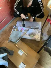 Uythner-Grifo de ducha efecto lluvia para pared, mezclador de agua para bañera, negro mate