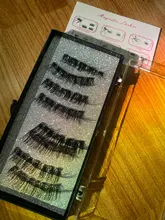 Conjunto de pestañas postizas magnéticas largas 3D de visón, pestañas postizas gruesas naturales magnéticas, 5 unidades