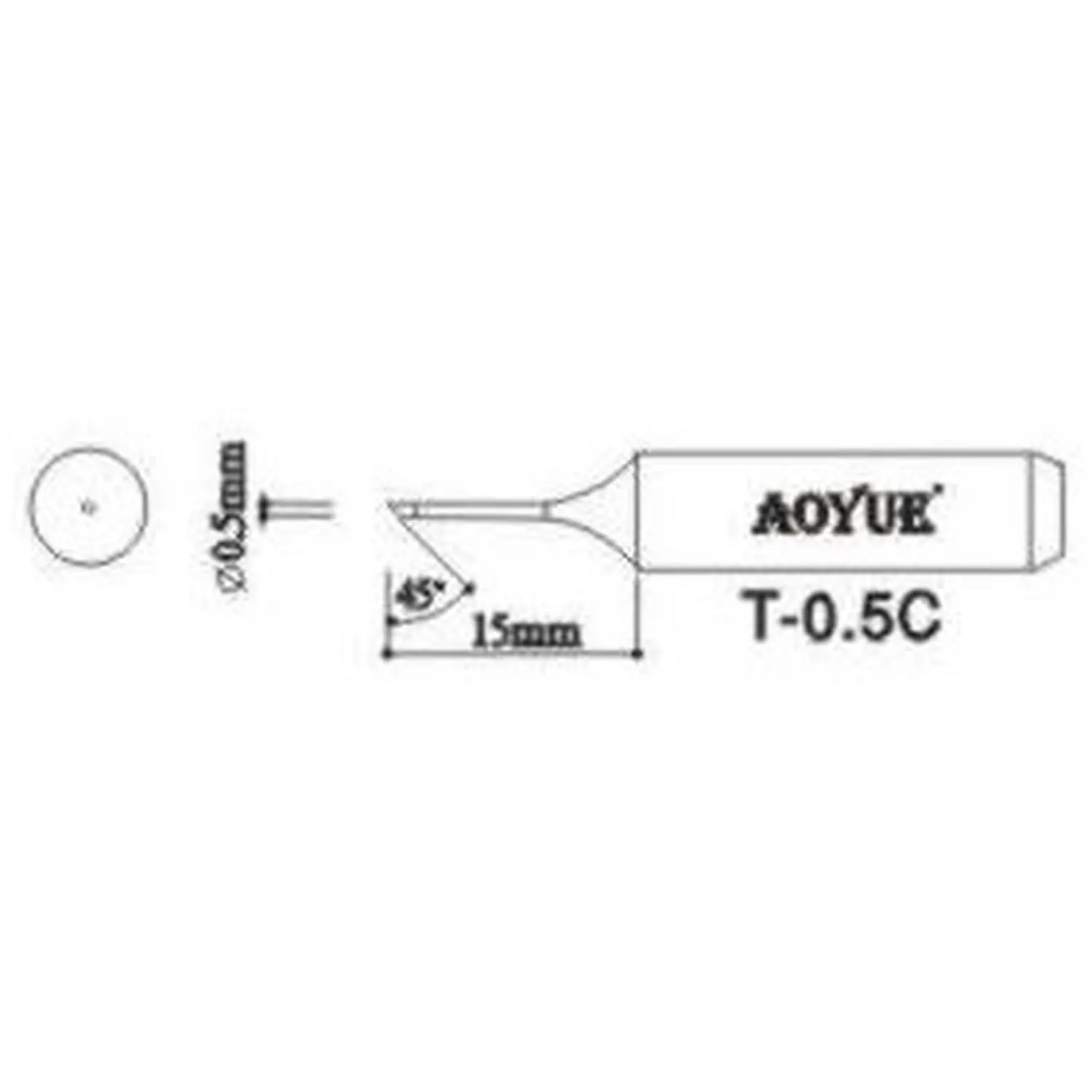 Запасной наконечник сварщика Aoyue T0 5C | Инструменты