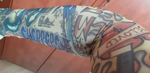 Tatuaje manga de brazo sin protector solar de verano calentadores tatuaje cuero conducción al aire libre sin genial calentadores de brazo