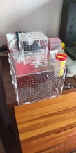 Caja de aislamiento para acuario, recipiente pequeño para freír, acrílico transparente, rejilla doble, suministros para acuario