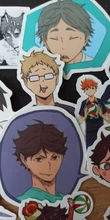 ¡50 Uds Anime tee! Haikyuu-Paquete de pegatinas para ordenador portátil, maleta para guitarra, monopatín, PS4, juguete de voleibol, pegatina para adolescentes