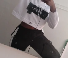 2021 primavera otoño mujer Streetwear carga sueltos pantalones de cintura alta pantalón de mujer 2 pieza Top de manga larga con pantalones Casuales