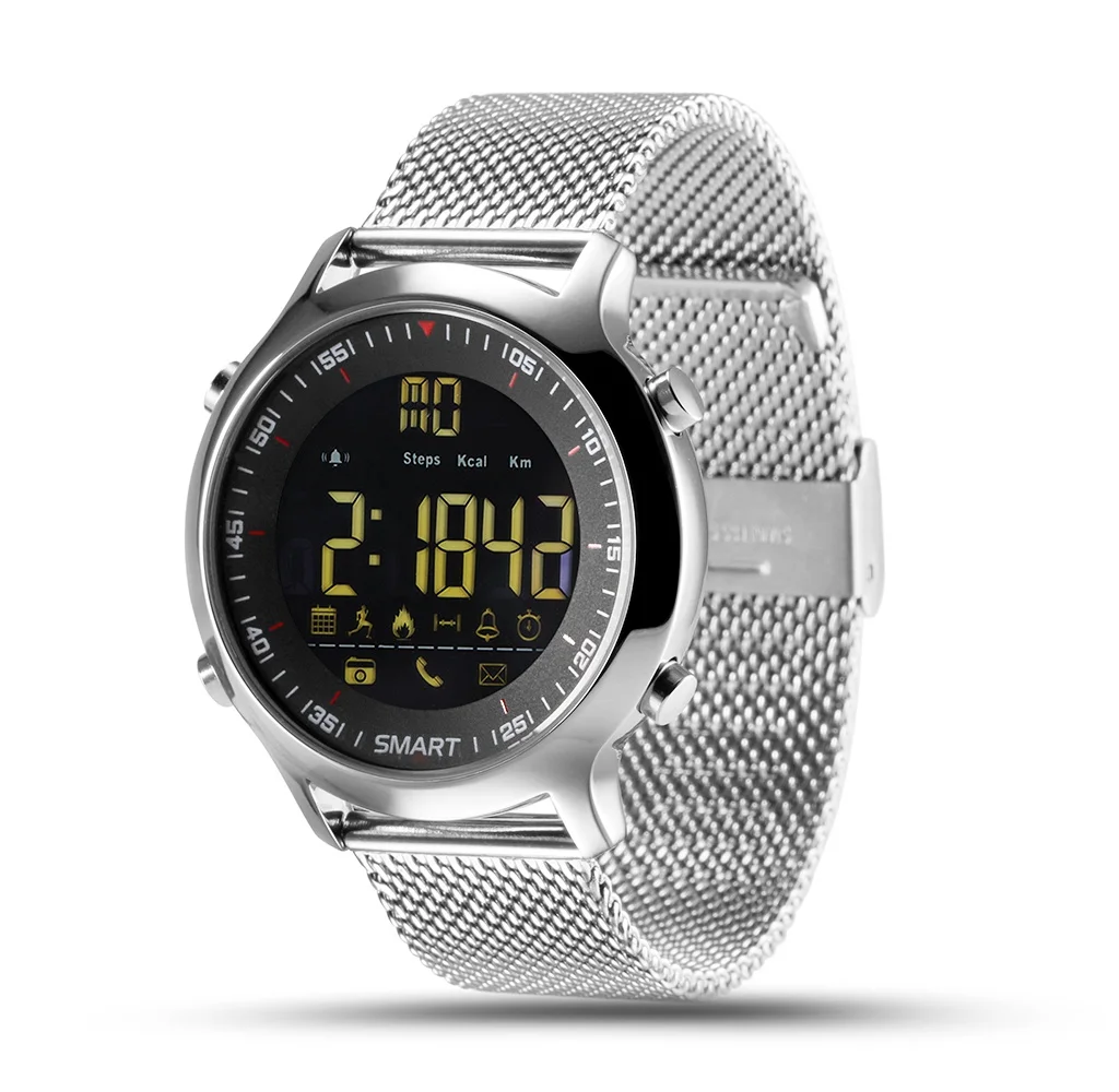 Часы CARCAM SMART WATCH EX18 с фитнес-трекером, шагомером - Цвет: Серебристый