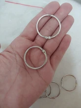 Lote de 10 unids/lote hoja metálica suelta, anillas con bisagras, llaveros, álbum de recortes, manualidades