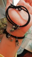 2021 romántica 2 unids/par imán pulsera de pareja para los amantes de dibujos animados Lindo juego de Braslet joyería de amistad, regalo de cumpleaños