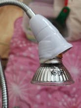 Light-Socket Base Desk-Lamp-Holder Gooseneck Clip-On-Cable Us-Plug On-Off-Switch Flexible