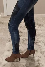 Botas poco profundas Martin para mujer, botines de ante femeninos de tacón de aguja con diamantes, botines de mujer