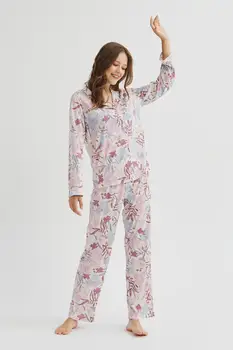 

2 PIECES LONG SLEEVE PAJAMAS SET XS-XXL