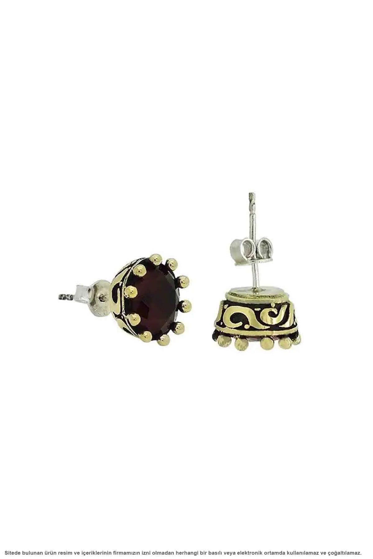 

Silver Stem Ruby Cubic Zirconia Stud Earrings