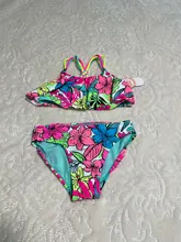 Bañador de alta calidad para niñas de 3 a 16 años, conjunto de Bikini Falbala, wear-1084mix de playa