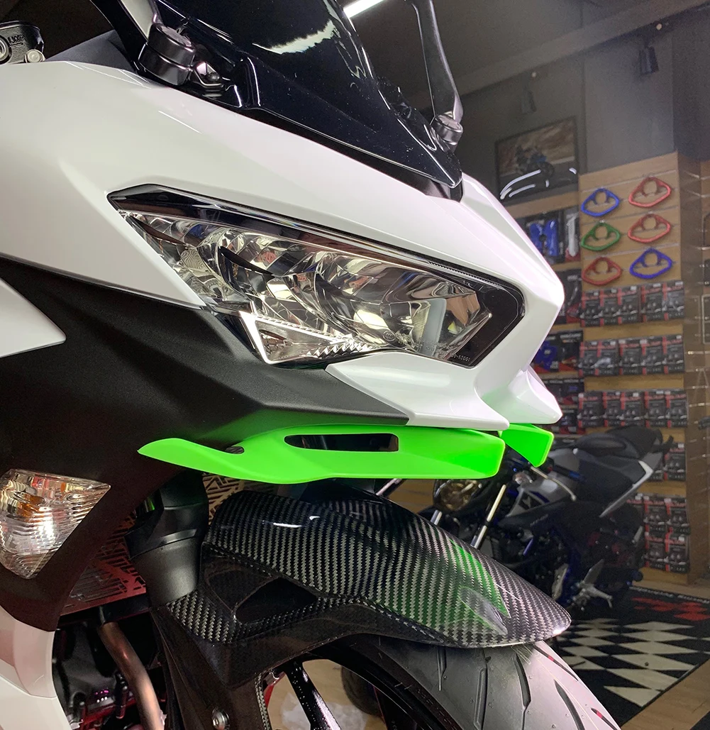 Для Kawasaki Ninja250 Ninja400 передний аэродинамический Winglet Ninja 250 400 аксессуары обтекатель клюв Защитная крышка
