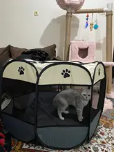 Tienda portátil porta mascotas plegable, Corralito, transpirable, de fácil operación, cerca octagonal, cama perrera extraíble para cachorro para gatos