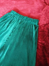 Golosina Color plisado genial pantalones de pierna ancha mujer alta de verano sueltos cintura tobillo fino pantalones largos de 13 colores