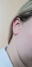 2021 nueva 1 par de diamantes de imitación brazalete de oído de pendiente perforación dorada pinzas para orejas cartílago declaración clip aretes para las mujeres pendientes de