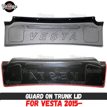 

Guard of trunk lid for Lada Vesta 2015- ABS plastic trim accessories cover protective pad in luggage boot car styling tuning