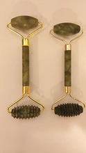 Rodillo de Jade para el cuidado de la piel, masajeador Facial de piedra Natural para cara, ojo Gua Sha, elimina arrugas, herramientas de belleza
