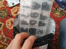 Juntas tóricas de goma para juntas tóricas, sellos de arandela, surtido de estanqueidad, caja de plástico con juego de diferentes tamaños, 225 Uds.