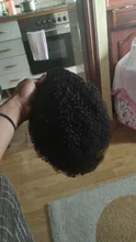 Isheeny-extensiones de cola de caballo Afro rizado, Clip-Ins 8 -18, cabello humano brasileño Remy negro Natural, coleta ajustable