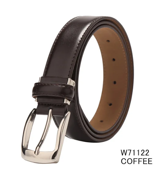 Мужской кожаный ремень Bison Denim W71123, W71122 - Цвет: W71122 Coffee