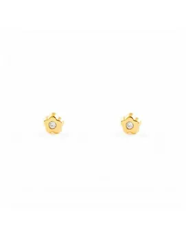 

Baby earrings or Girl Daisy with cubic zirconia