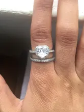 Conjunto de anillos de boda para mujer, de lujo, Plata de Ley 925, grande, compromiso, dedo africano, regalo de Navidad, joyería R4428