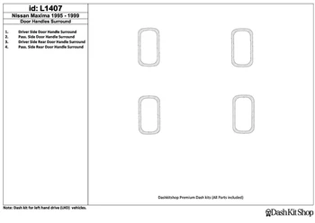 

Interior lining for Nissan Maxima 1995-1999. Set L1407.