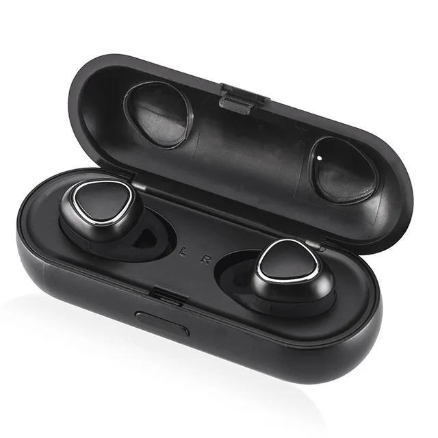 Черный R150 Мини Bluetooth 5,0 наушники с зарядным устройством TWS настоящая Беспроводная Bluetooth гарнитура бинауральные наушники для спорта - Цвет: Черный
