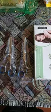 Brainbow-Tijeras para peluquería y estilismo, de 6 pulgadas, elaboradas en acero inoxidable, tijera plana regular y tijera de entresacar